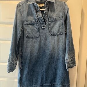 Madewell Blue Denim Shirt Dress